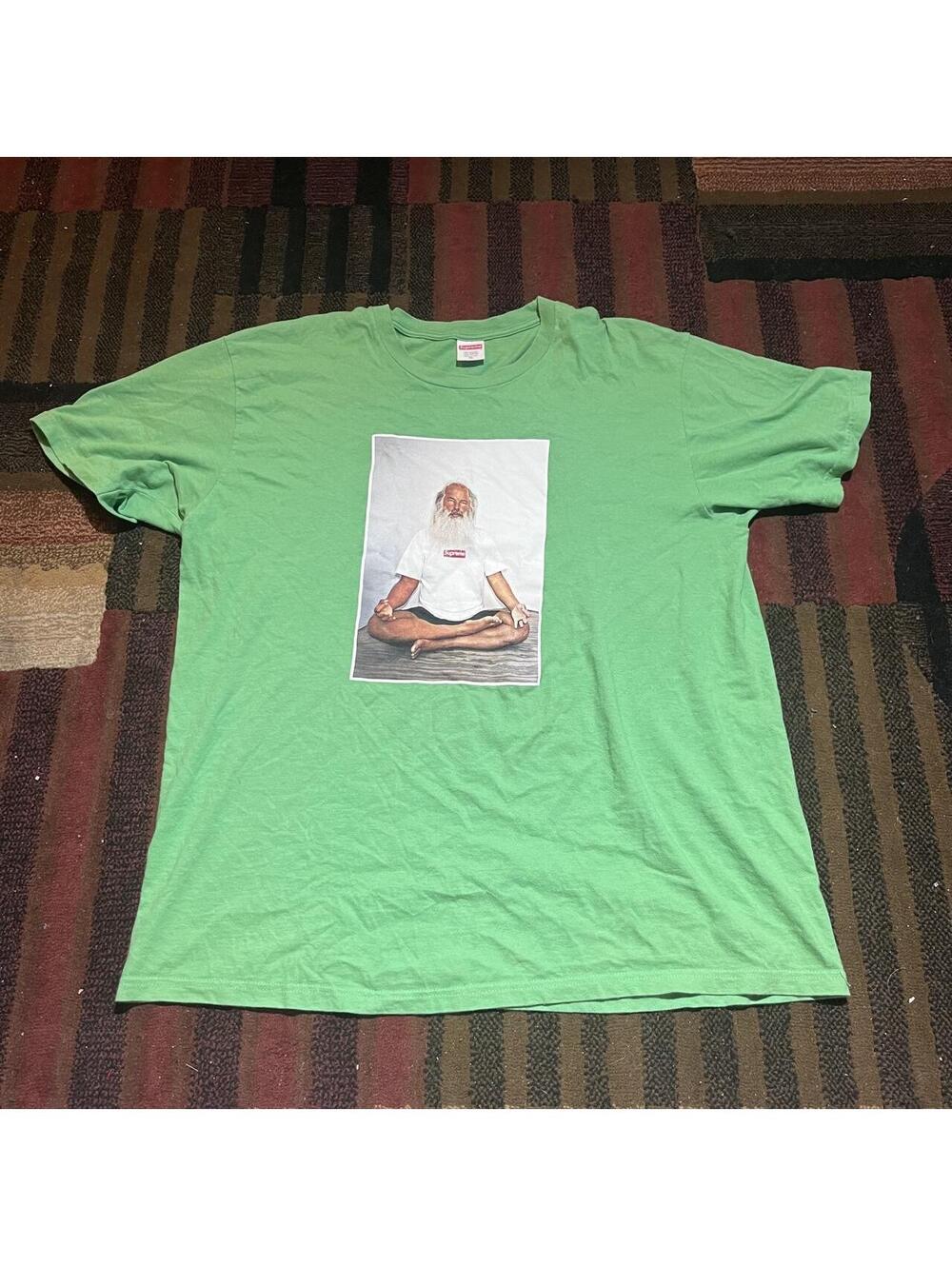 Supreme Rick Rubin photo tee in green from the FW21